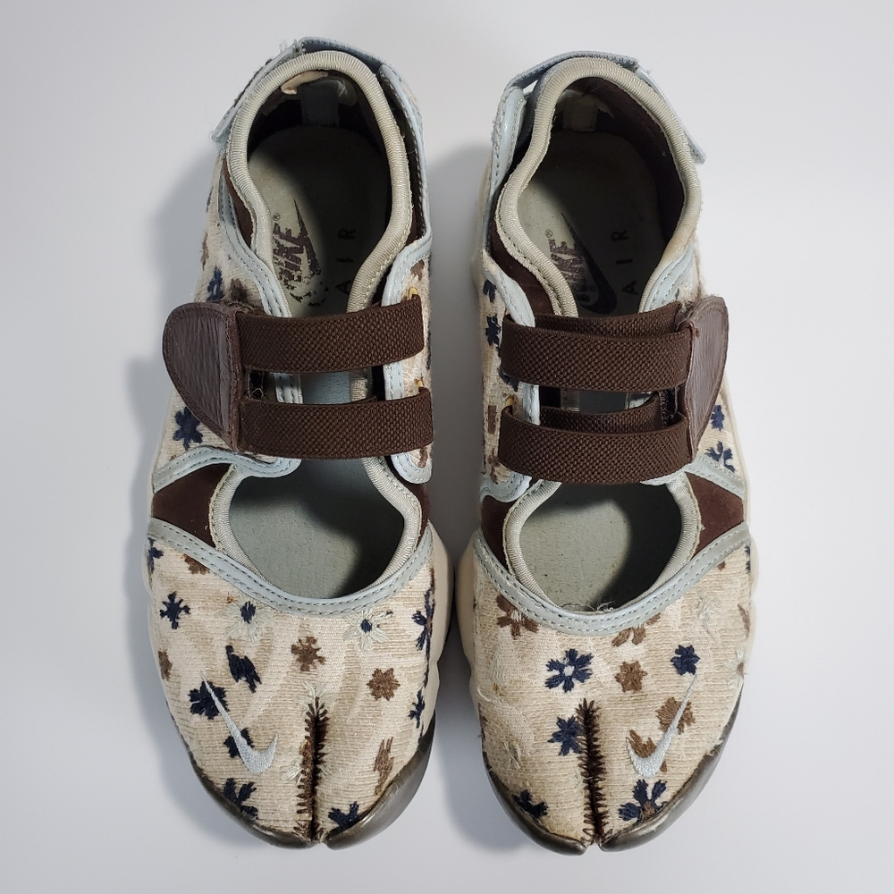 Rare Nike Air Rift Floral Embroidered Split Toe Shoes Size 8 - Picture 7 of 12